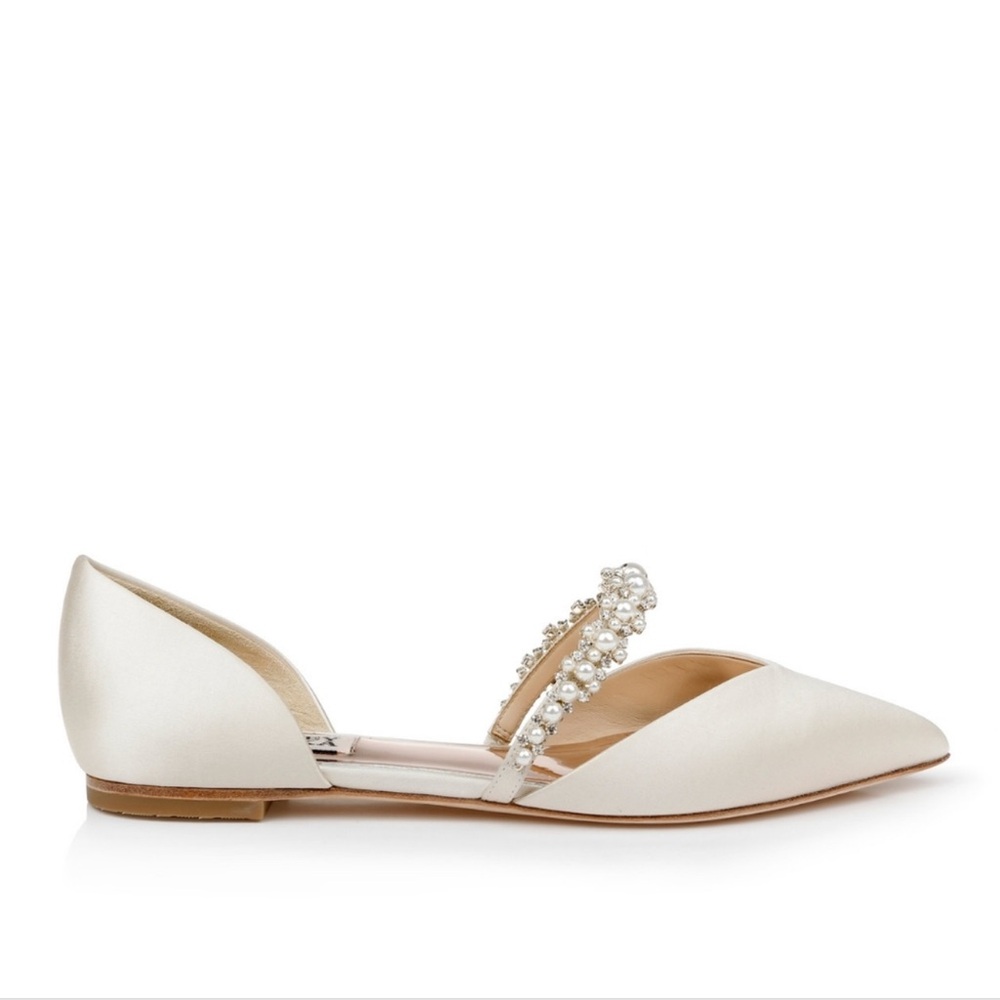 Badgley Mischka - Ivory Natalia Flats - Bridal Flats - NIB - Size 7.5 - Picture 3 of 13
